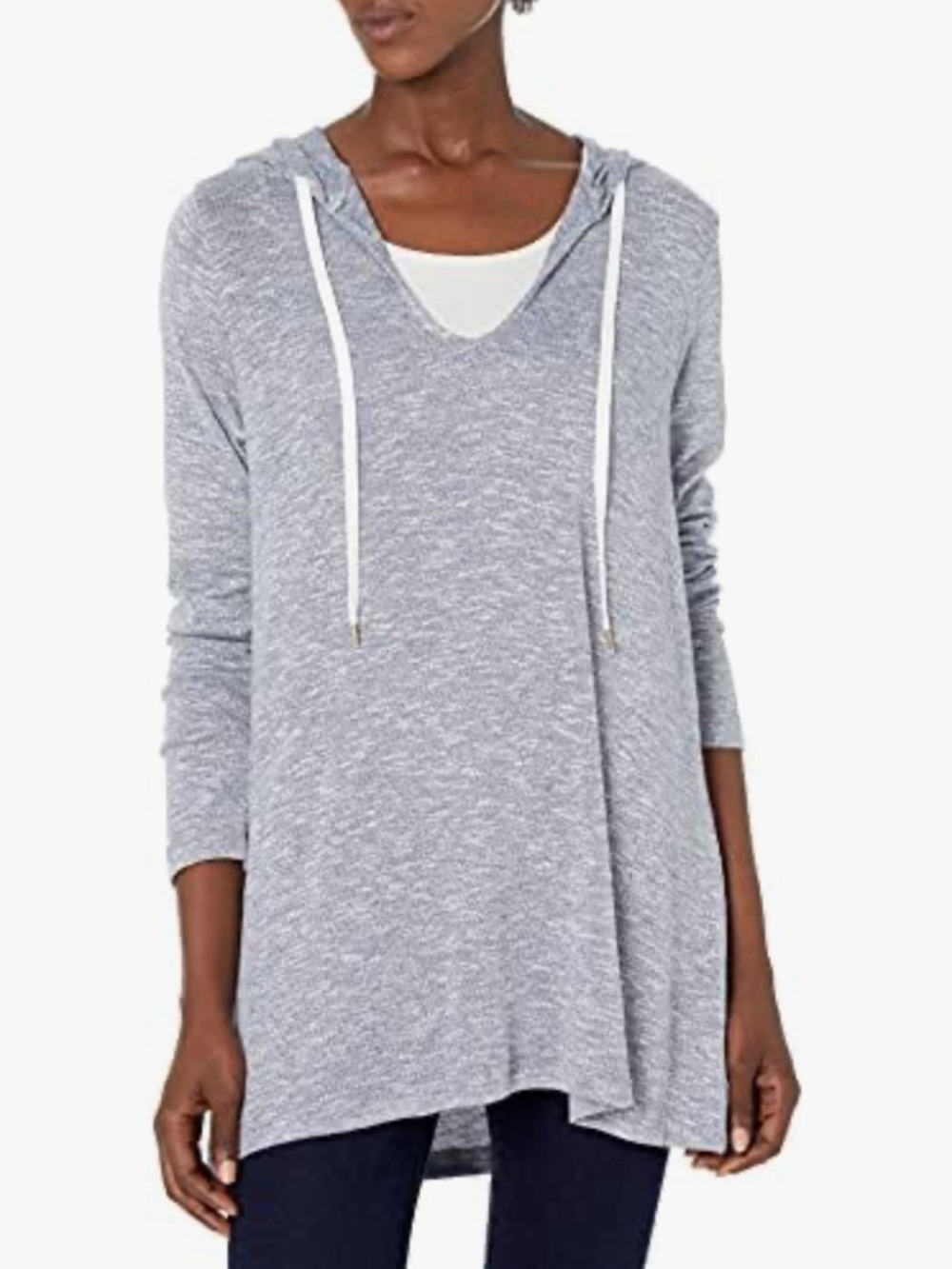 La Blanca Gray Beach Cover Up Sweater Hoodie Dress Size L